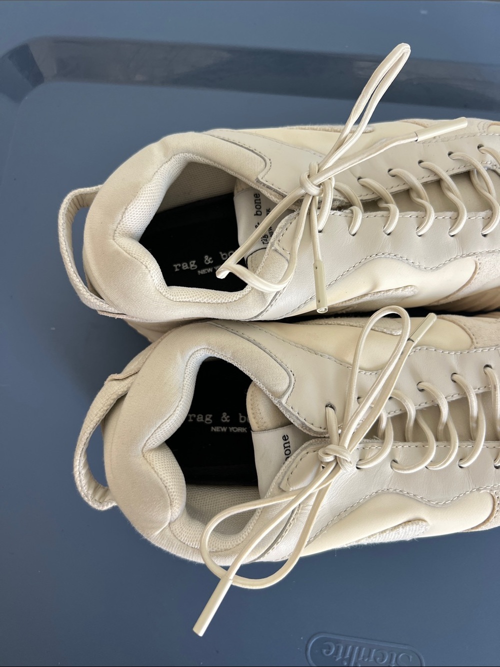 Rag & Bone retro runner 2.0 vanilla cream sneakers trainers 37.5 minimalist - Picture 5 of 11